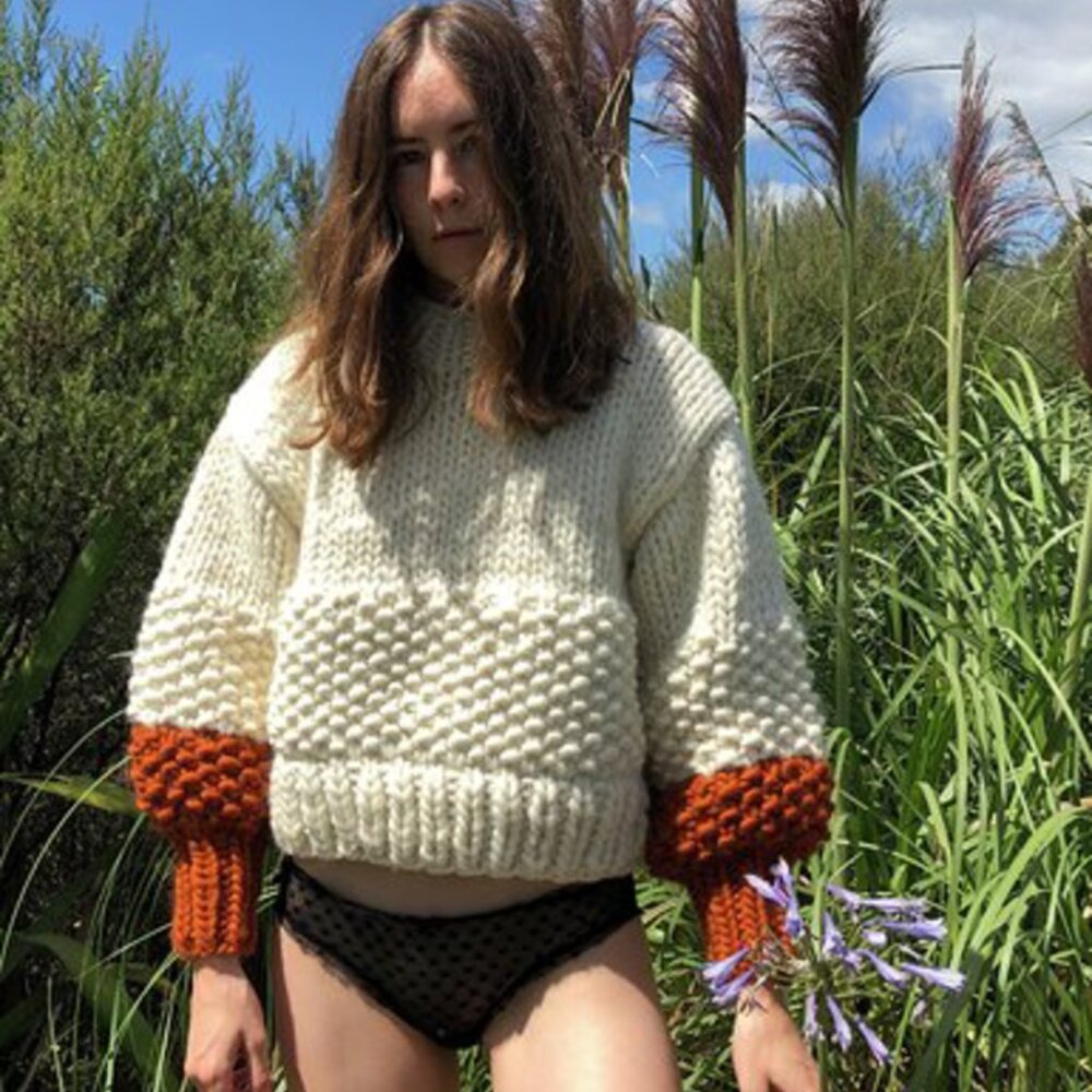 The Knitter Zip Zap Sweater